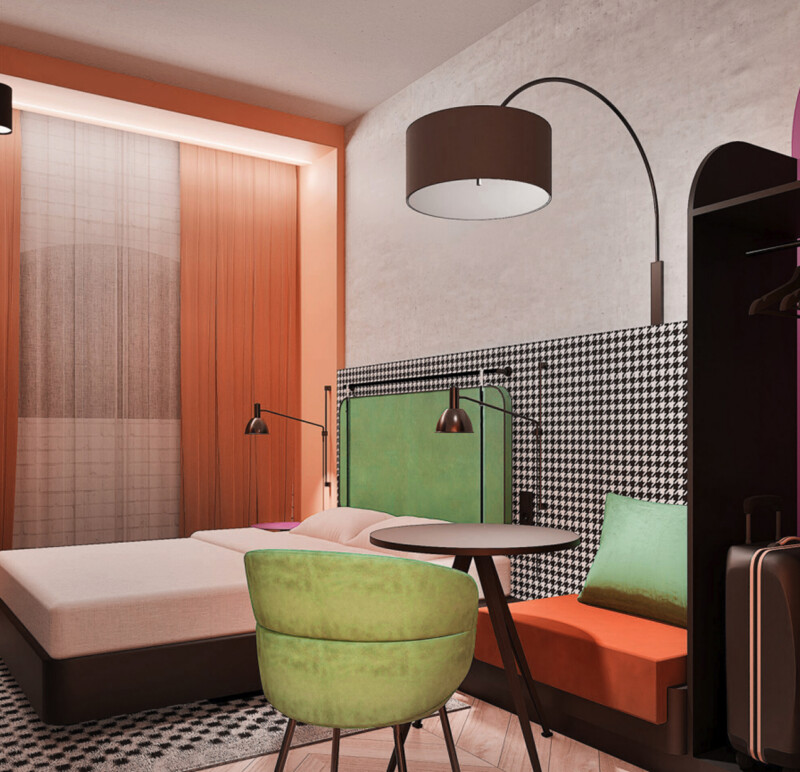 Pokój hotelowy — wizualizacja